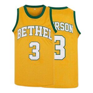 Bethel Allen Iverson High School Basketball Jersey #3 Yellow Stitched Men's